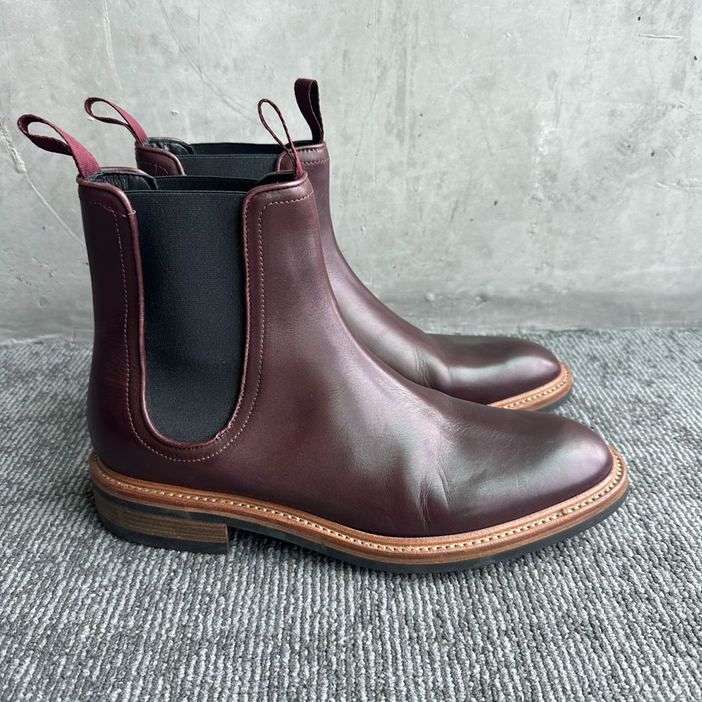 Men’s Rag & Bone Burgundy Italian Leather Chelsea Boots